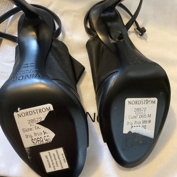 Vince Grace Black Ankle Strap Heels - Picture 2 of 8